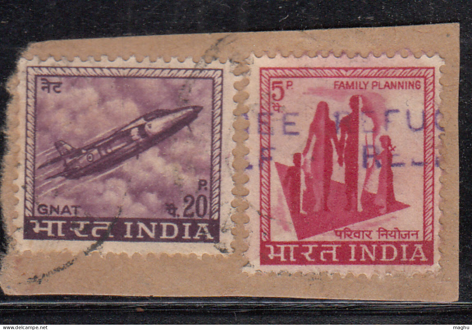 Refugee Relief Used On Piece, India RRT - Francobolli Di Beneficenza