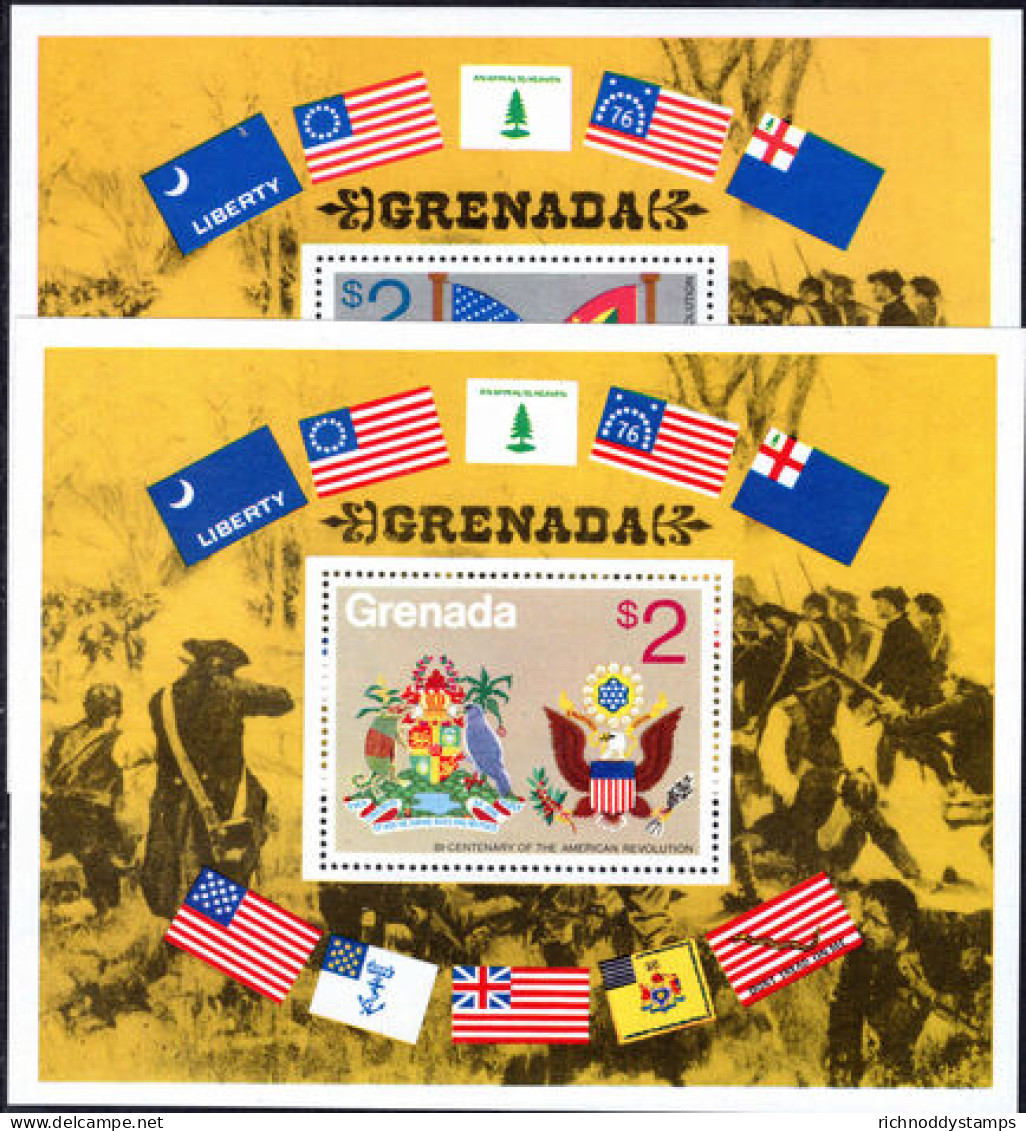Grenada 1975 Bicentenary Of American Revolution (1st Issue) Souvenir Sheet Unmounted Mint. - Grenade (1974-...)