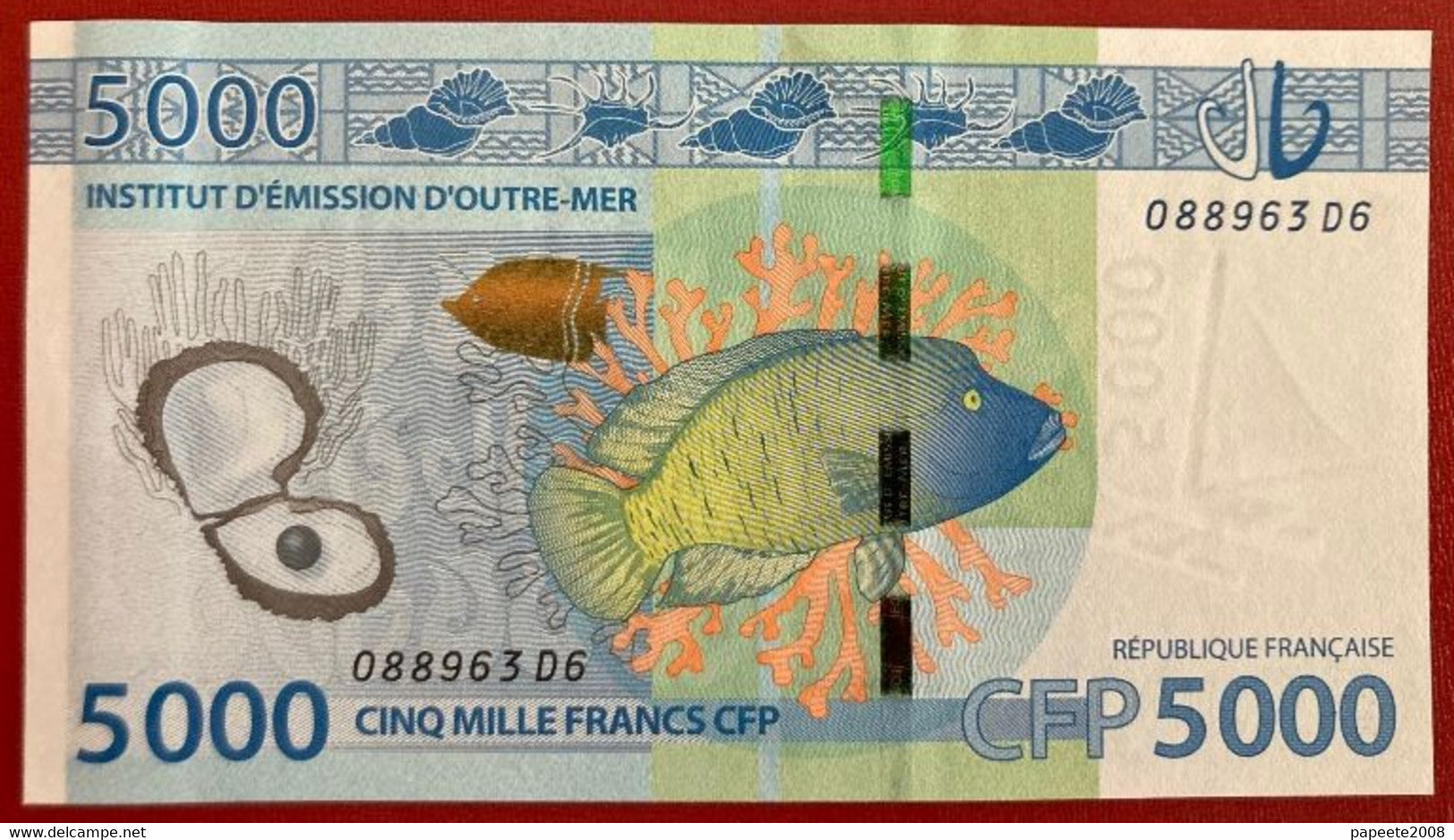 Polynésie Française - 5000 FCFP - 2022 - N° 088963 D6 / Signatures Noyer-de Seze-La Cognata - Neuf  / Jamais Circulé - Französisch-Pazifik Gebiete (1992-...)