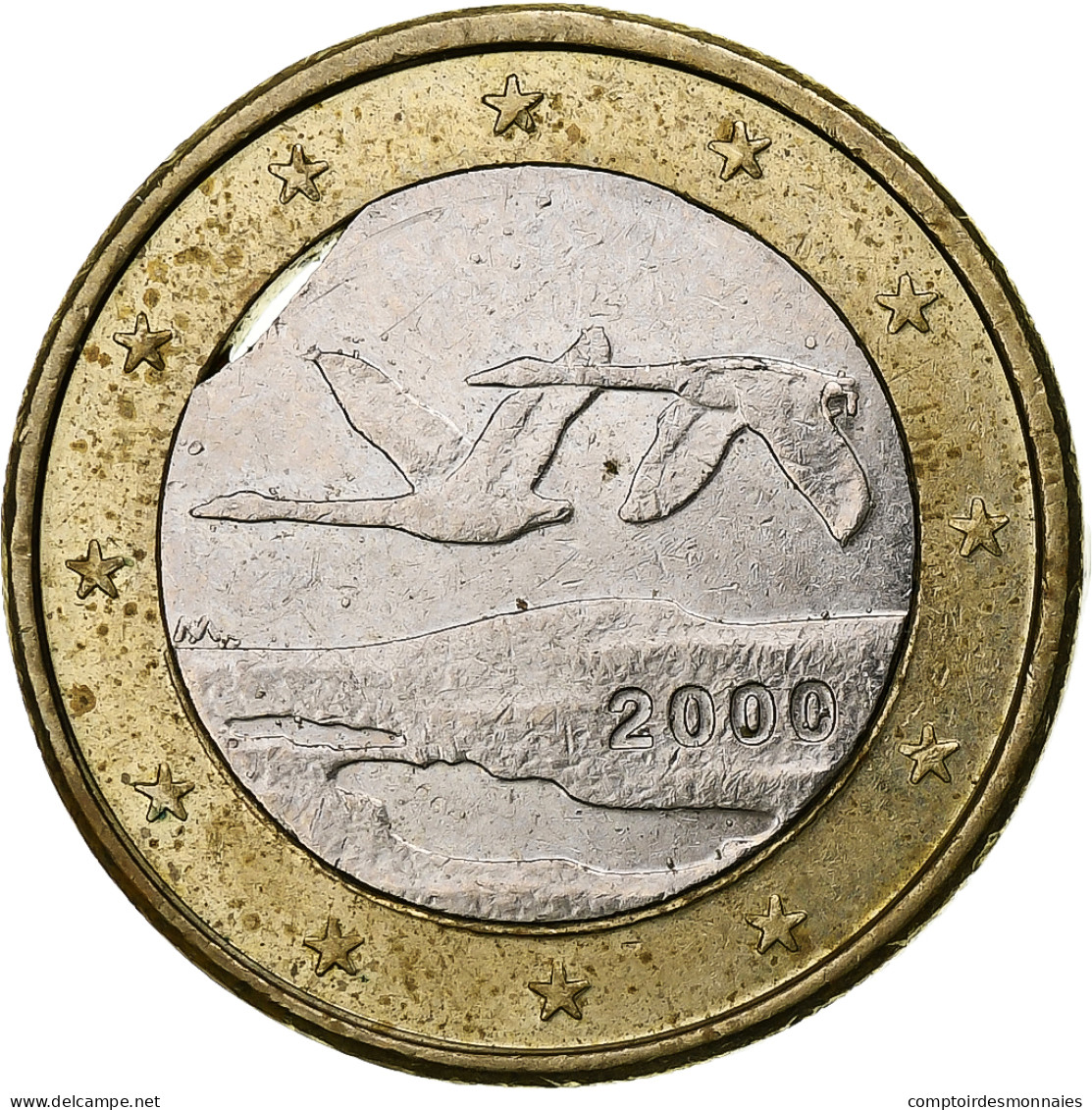 Finlande, Euro, 2000, Vantaa, Error Double Clip, TB+, Bimétallique, KM:104 - Variétés Et Curiosités