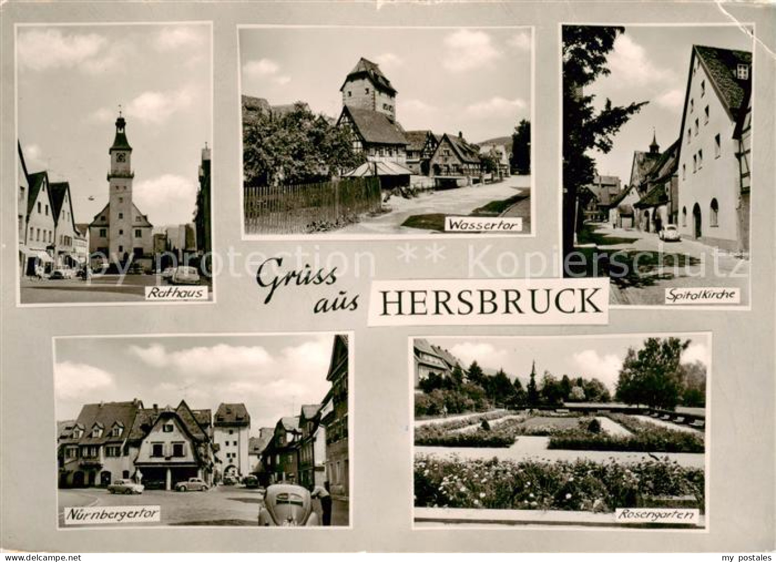 73866218 Hersbruck Rathaus Wassertor Spitalkirche Nuernbergertor Rosengarten Her - Hersbruck