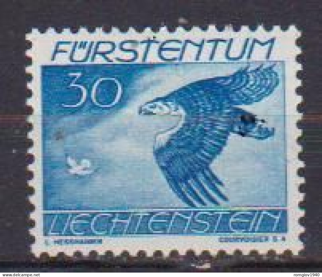 LIECHTENSTEIN 1939  POSTA AEREA  UCCELLI DIVERSI  UNIF. 20    MNH XF - Air Post