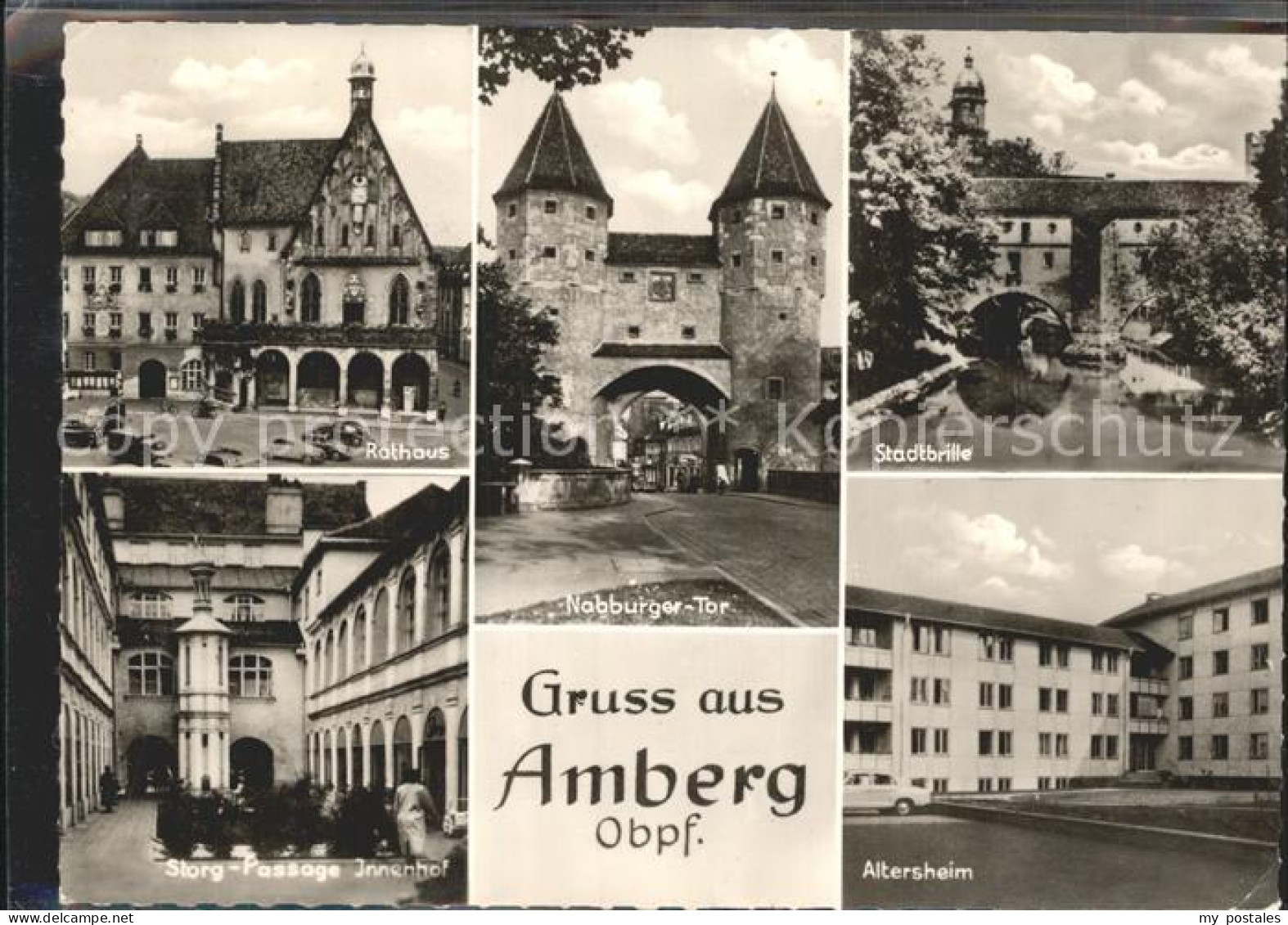 42306377 Amberg Oberpfalz Rathaus Nabburger Tor Stadtbrille Wassertorbau Altersh - Amberg