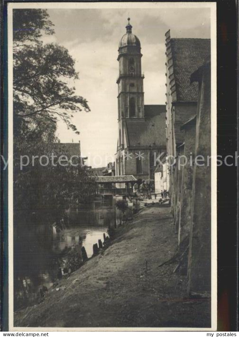 42305465 Amberg Oberpfalz Partie An Der Vils Schiffbruecke Pfarrkirche Amberg - Amberg