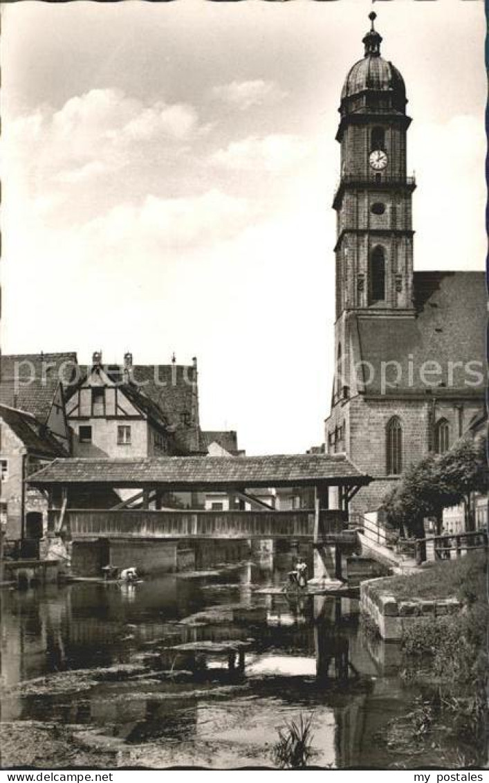 42305421 Amberg Oberpfalz Partie An Der Vils Schiffbruecke St Martin Basilika Am - Amberg