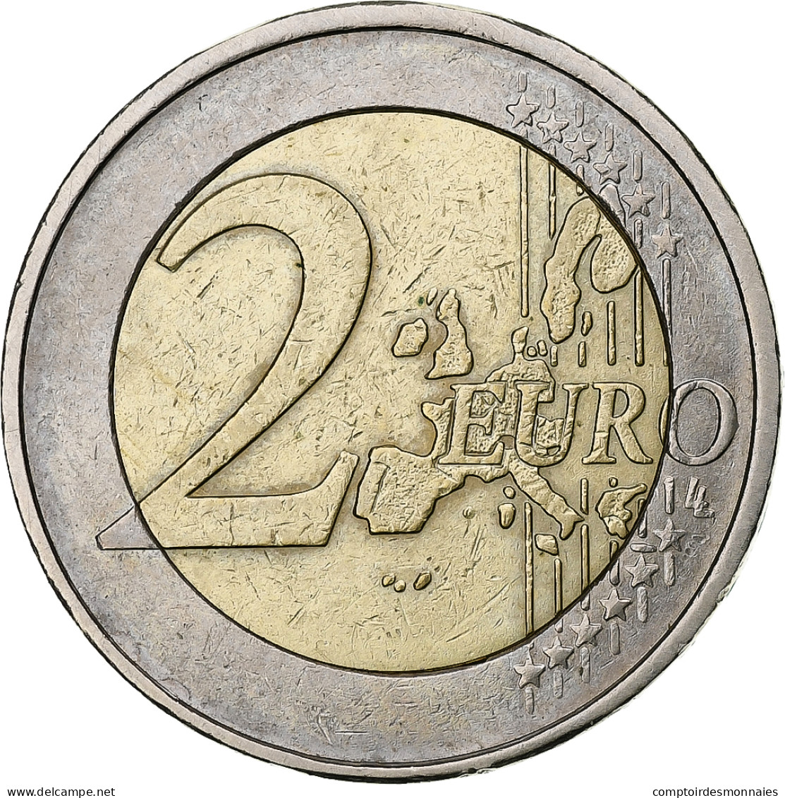 République Fédérale Allemande, 2 Euro, 2002, Hambourg, Error Die Break, TTB - Variétés Et Curiosités