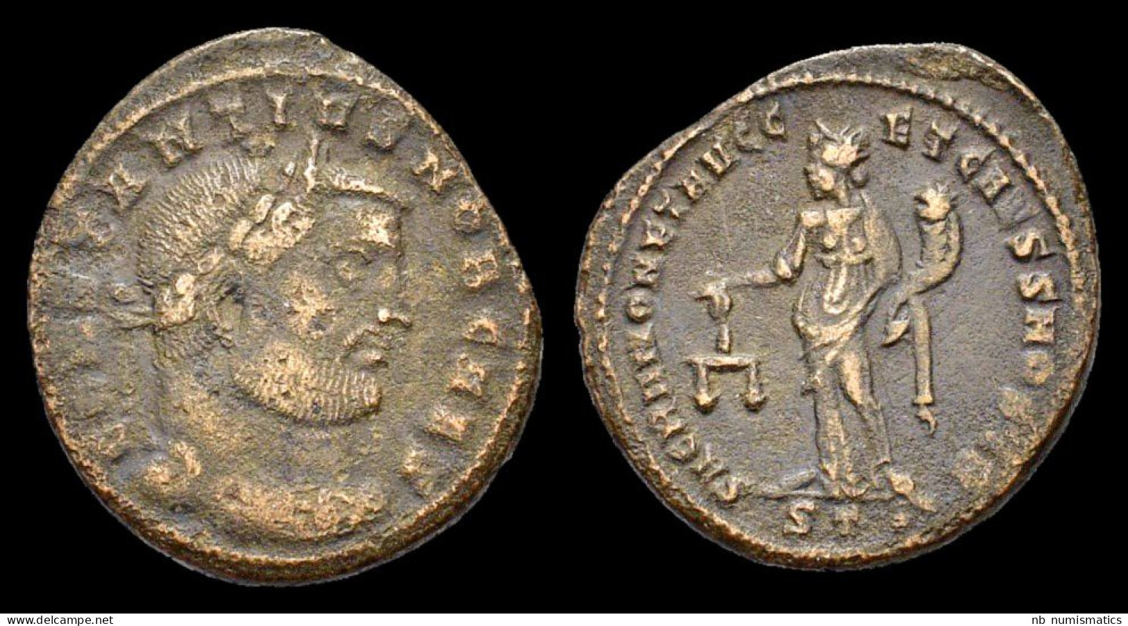 Constantius I Chlorus, As Caesar, AE Follis Moneta Standing Left - La Tetrarchia E Costantino I Il Grande (284 / 307)