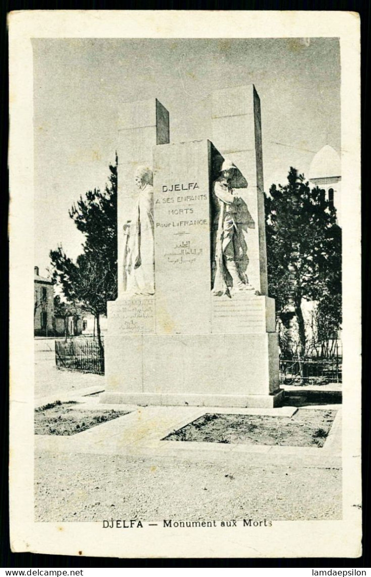 A65  ALGERIE CPA  DJELFA - MONUMENT AUX MORTS - Collections & Lots