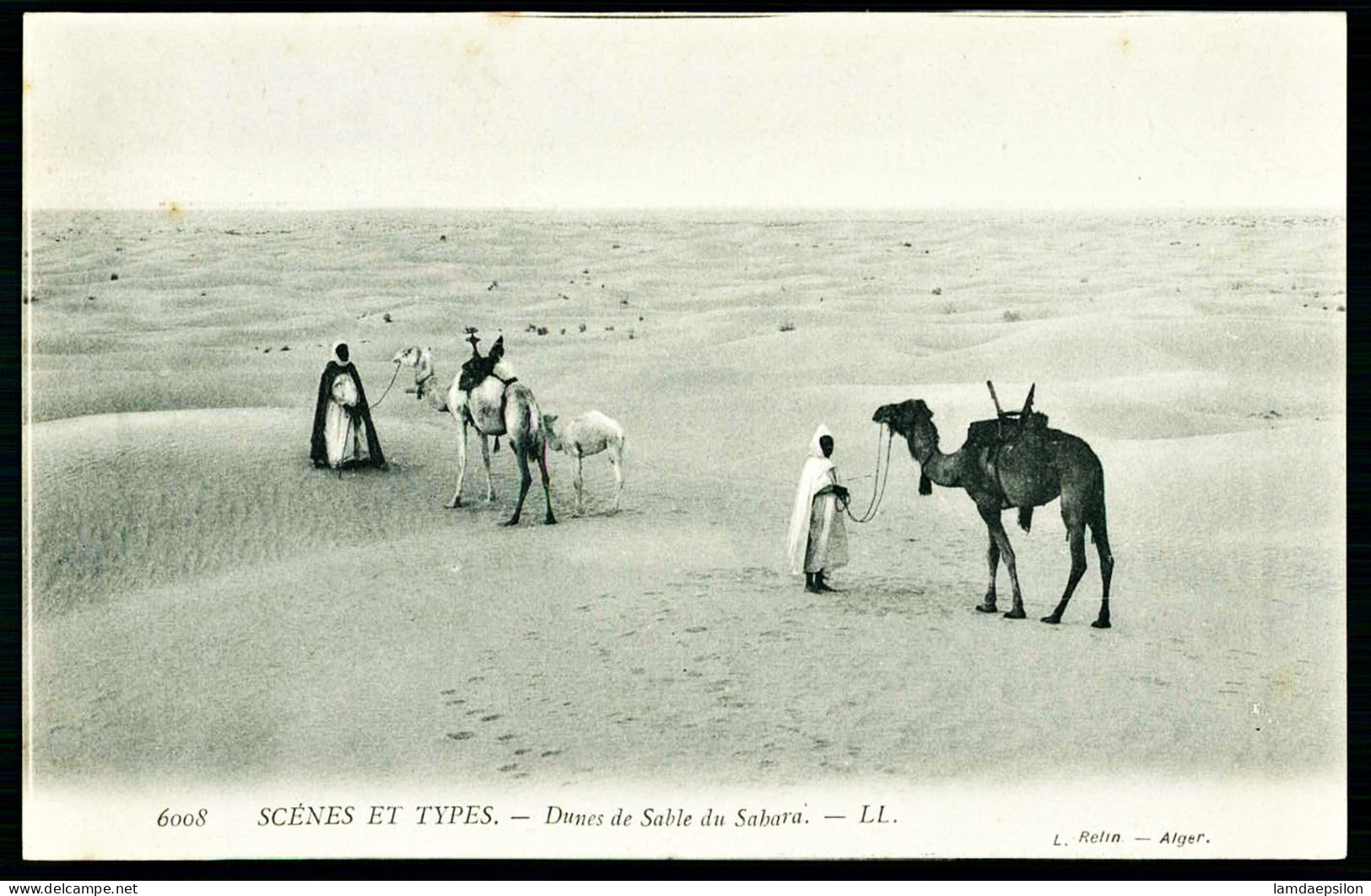 A65  ALGERIE CPA  SCENES ET TYPES - DUNES DE SABLE DU SAHARA - Collections & Lots