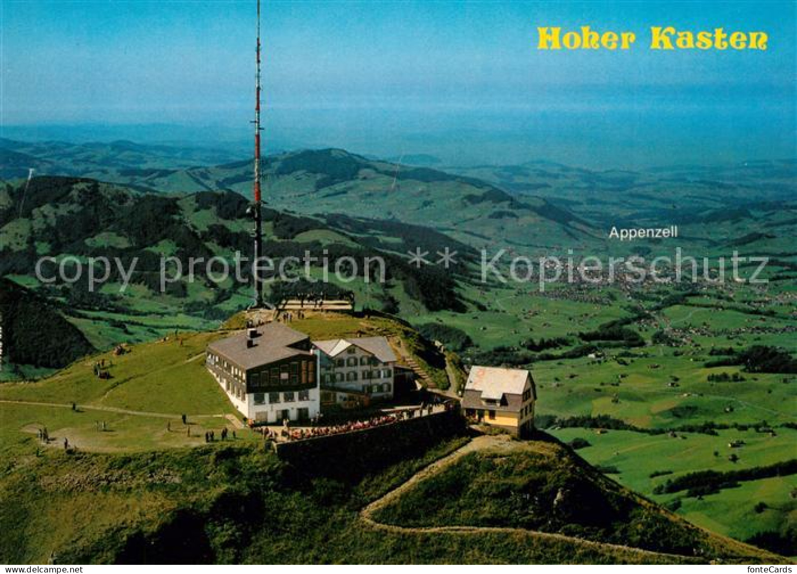 13160543 Hoher Kasten Fliegeraufnahme Berghaus Sendeturm Hoher Kasten - Autres & Non Classés