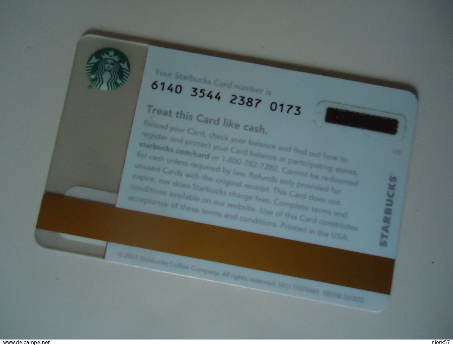 UNITED STATES CARDS CAFE  STARBUCKS - Autres & Non Classés