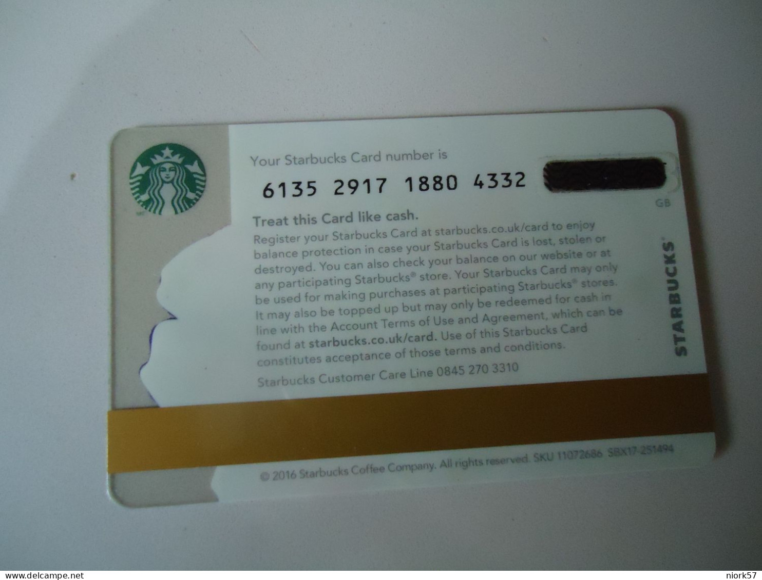 UNITED KINGDOM CARDS CAFE  STARBUCKS FLOWERS - Other & Unclassified