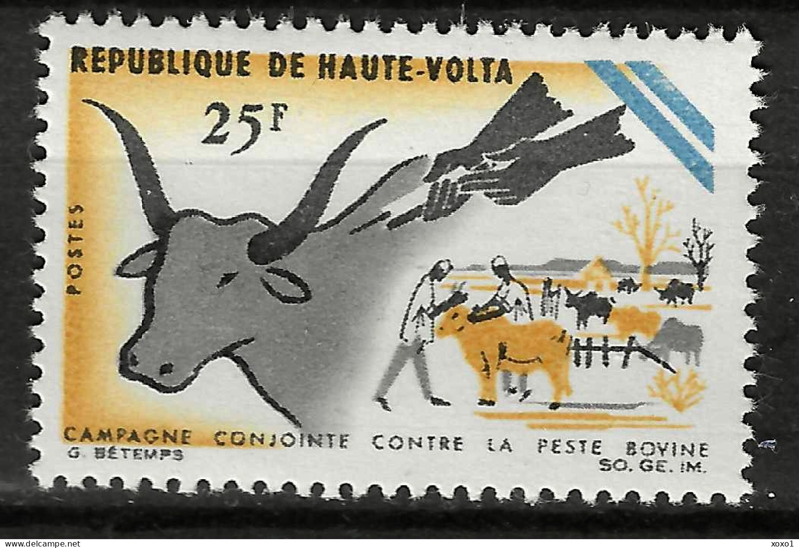 Upper Volta 1966 MiNr. 197  Obervolta Fight Against Rinderpest, Farm, Vaccination For Cattle 1v MNH**  1.60 € - Ferme