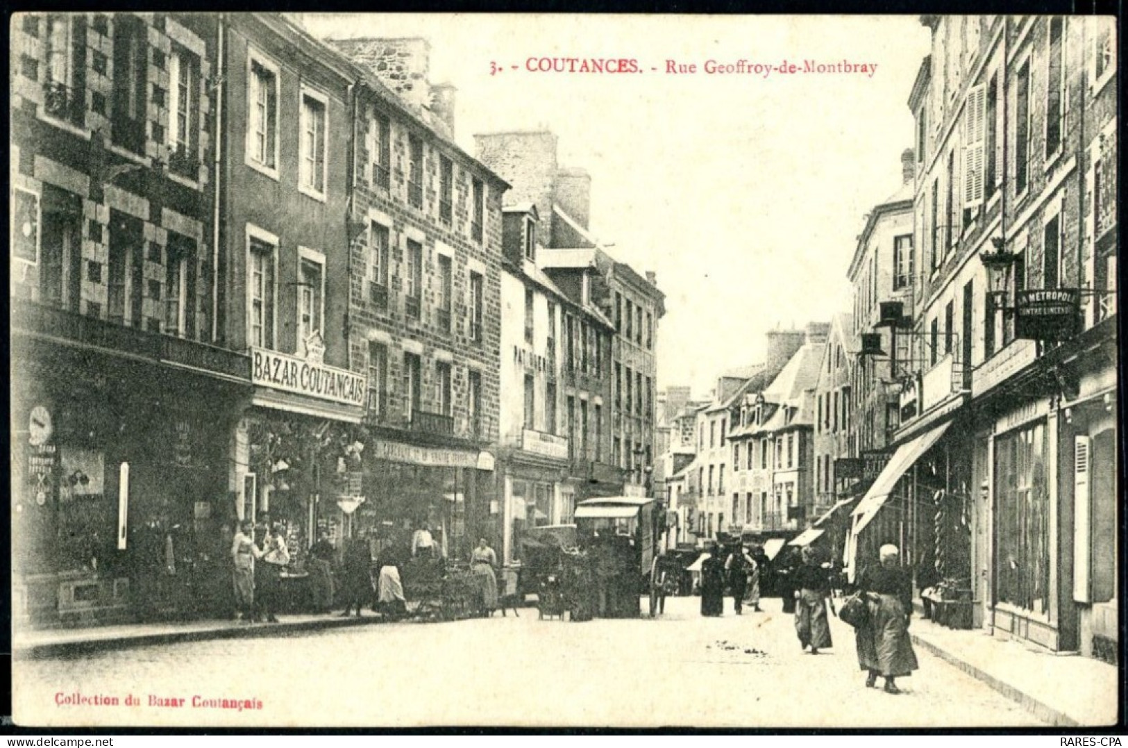 50 COUTANCES - Rue Geoffroy De Montbray  - TB - Coutances