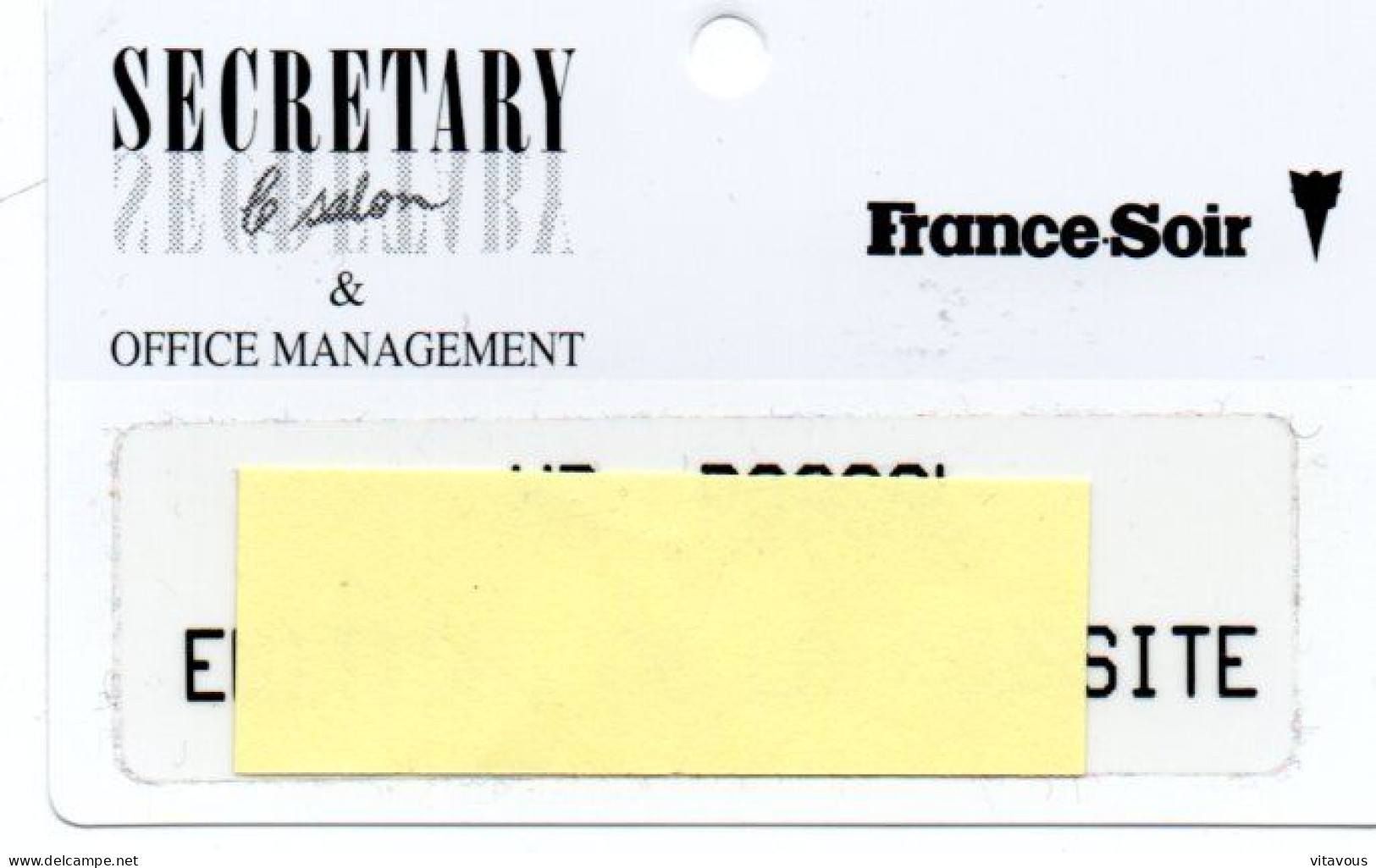 Carte Salon Badge SECRETARY Card Karte (F 592) - Cartes De Salon Et Démonstration