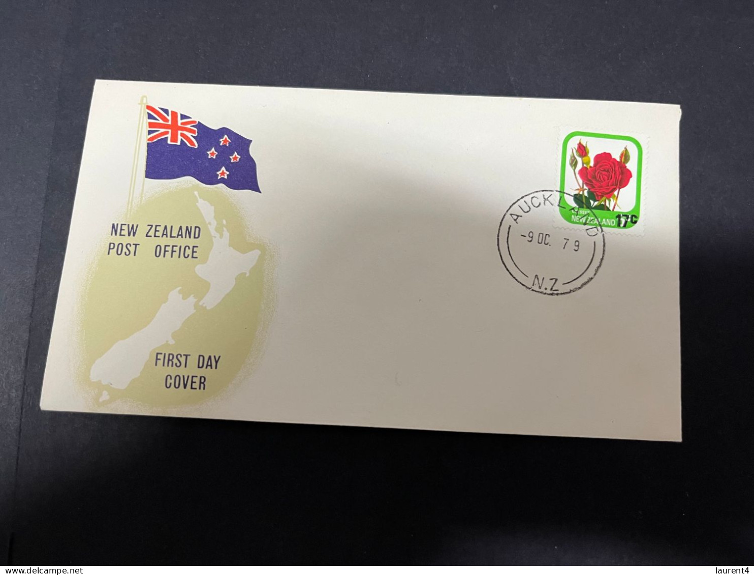 27-12-2023 (3 W 5) New Zealand FDC - 1979 - Roses Flower (over-print) - FDC