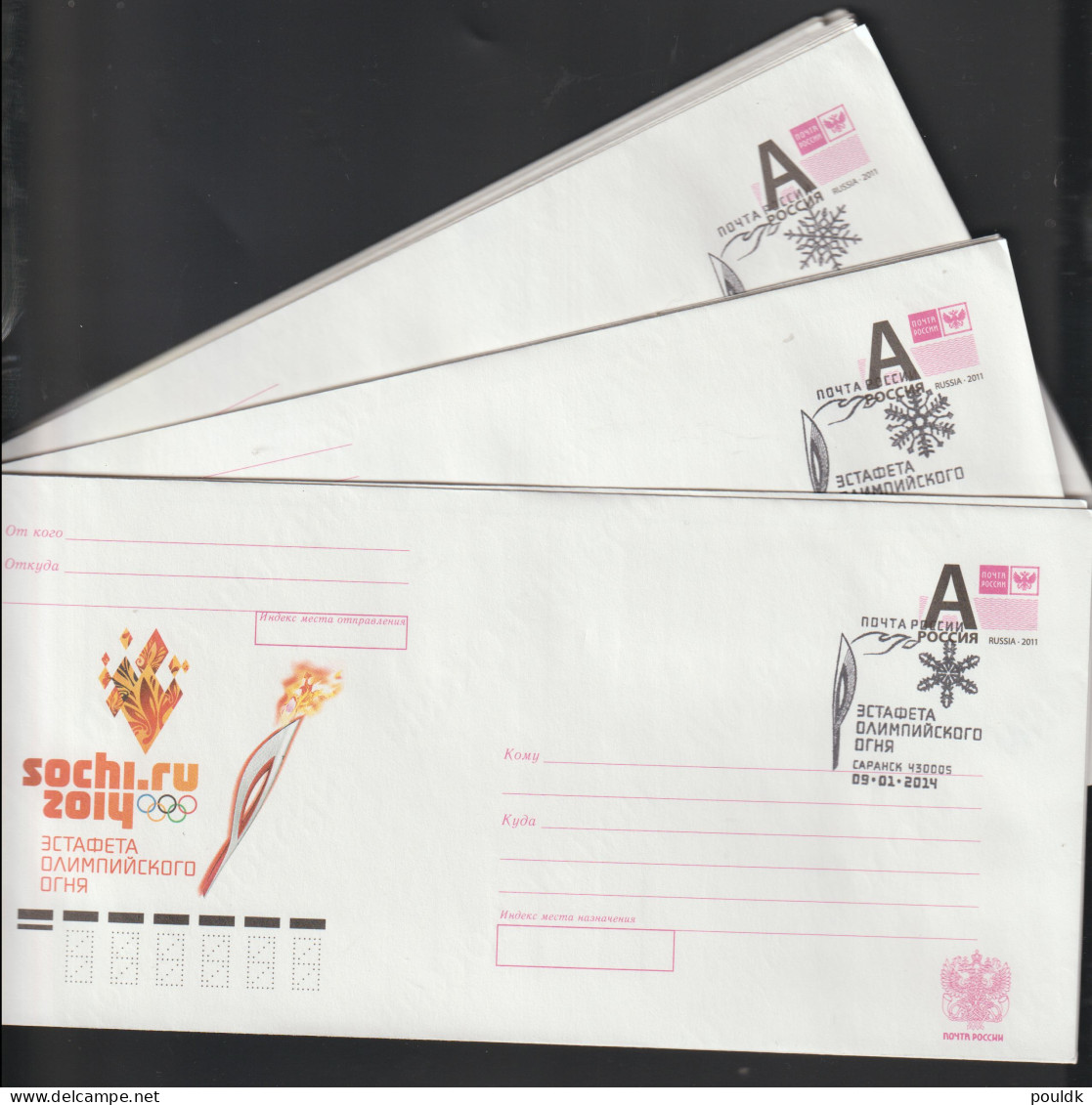 Olympic Games Sochi 2014: Russia 20 Torch Relay Covers. Postal Weight Approx 170 Gramms. Please - Winter 2014: Sotchi