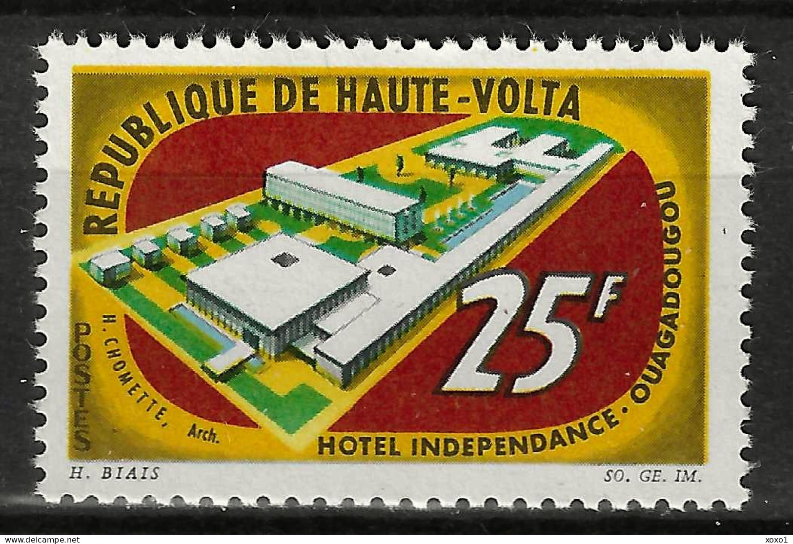 Upper Volta 1964 MiNr. 156  Obervolta Holidays & Tourism, Hotel „Independence“ In Ouagadougou 1v MNH** 2.40 € - Hotel- & Gaststättengewerbe