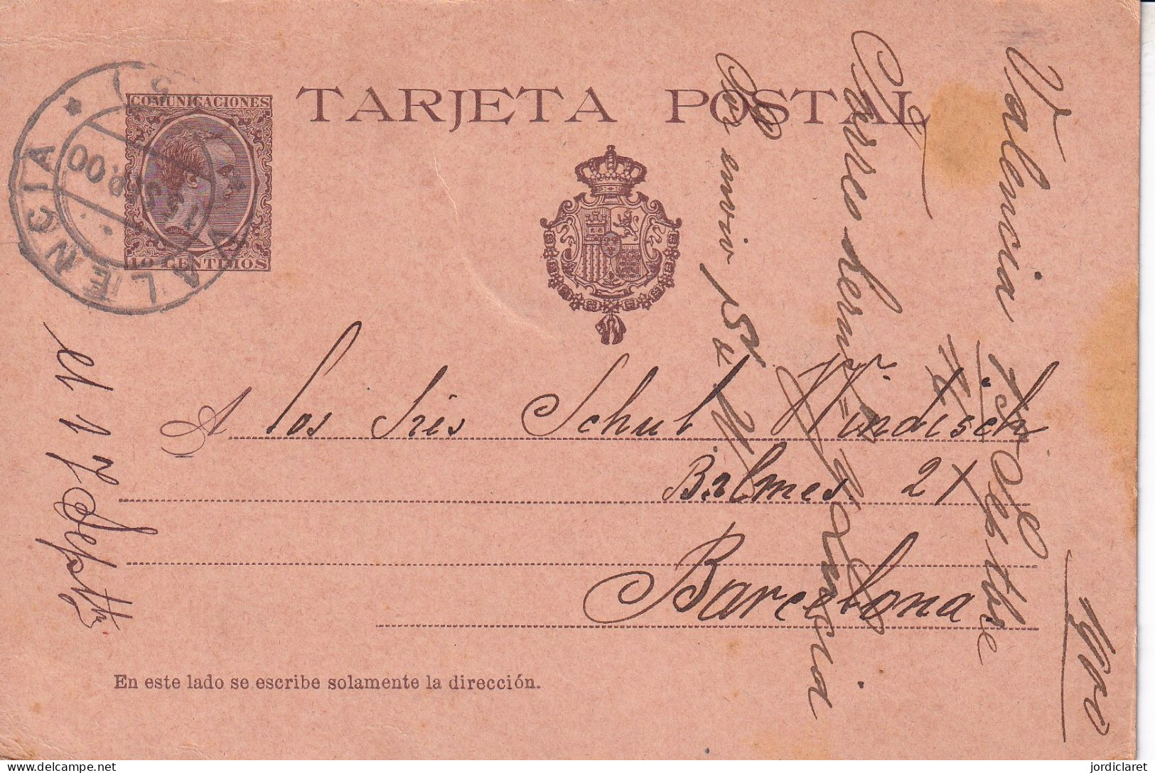 E.POSTAL  1900 VALENCIA - 1850-1931