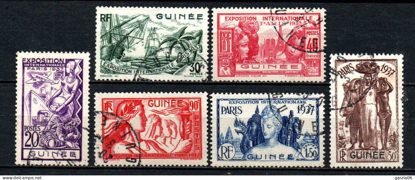 Guinée   - 1937  - Exposition Internationale  De Paris  - N° 119 à 124  - Oblit - Used - Gebruikt