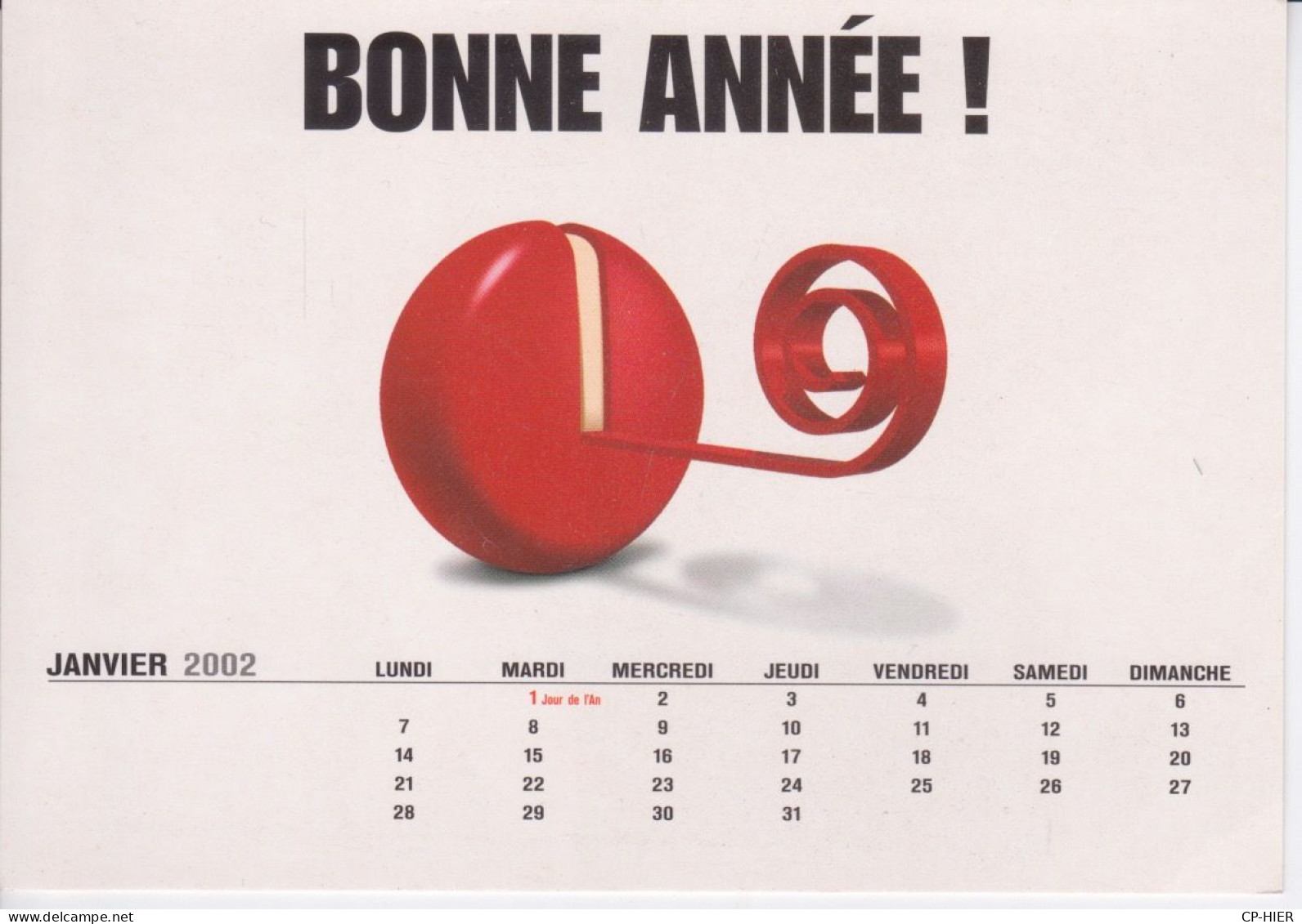 11 CARTE PUB CPM - COLLECTION FORMAGE ABYBEL CALENDRIER 2002 - Collections & Lots