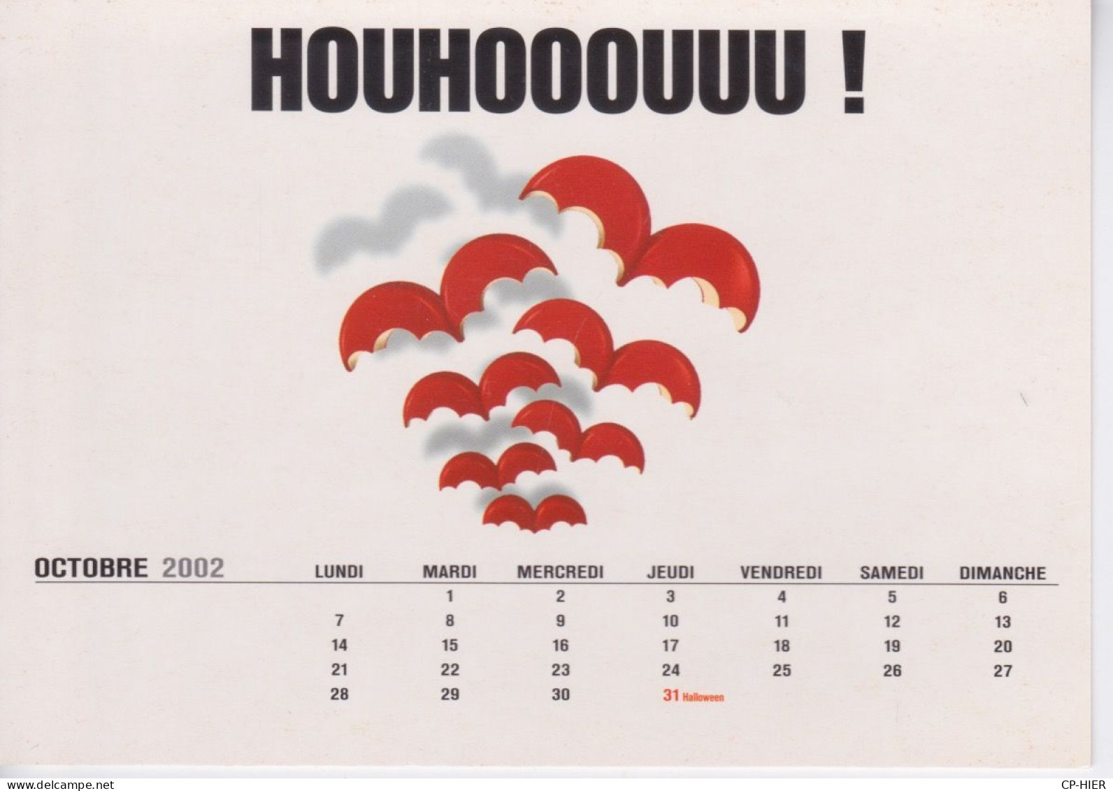 11 CARTE PUB CPM - COLLECTION FORMAGE ABYBEL CALENDRIER 2002