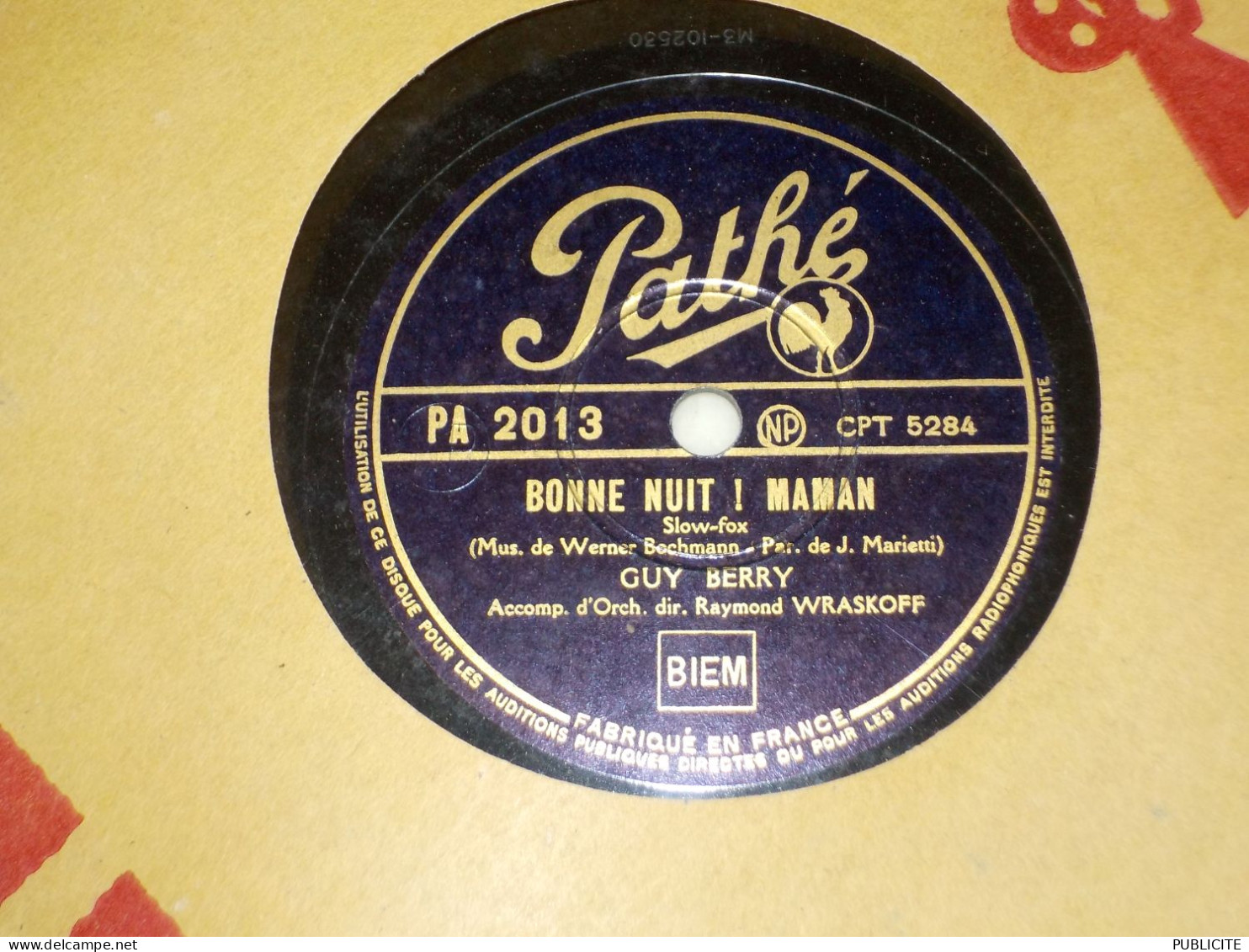 DISQUE 78 TOURS SLOW FOX DE GUY BERRY 1941 - 78 Rpm - Gramophone Records