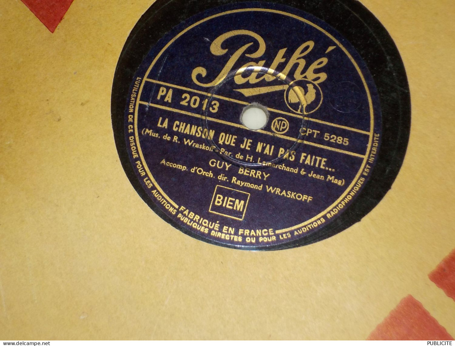 DISQUE 78 TOURS SLOW FOX DE GUY BERRY 1941 - 78 T - Disques Pour Gramophone