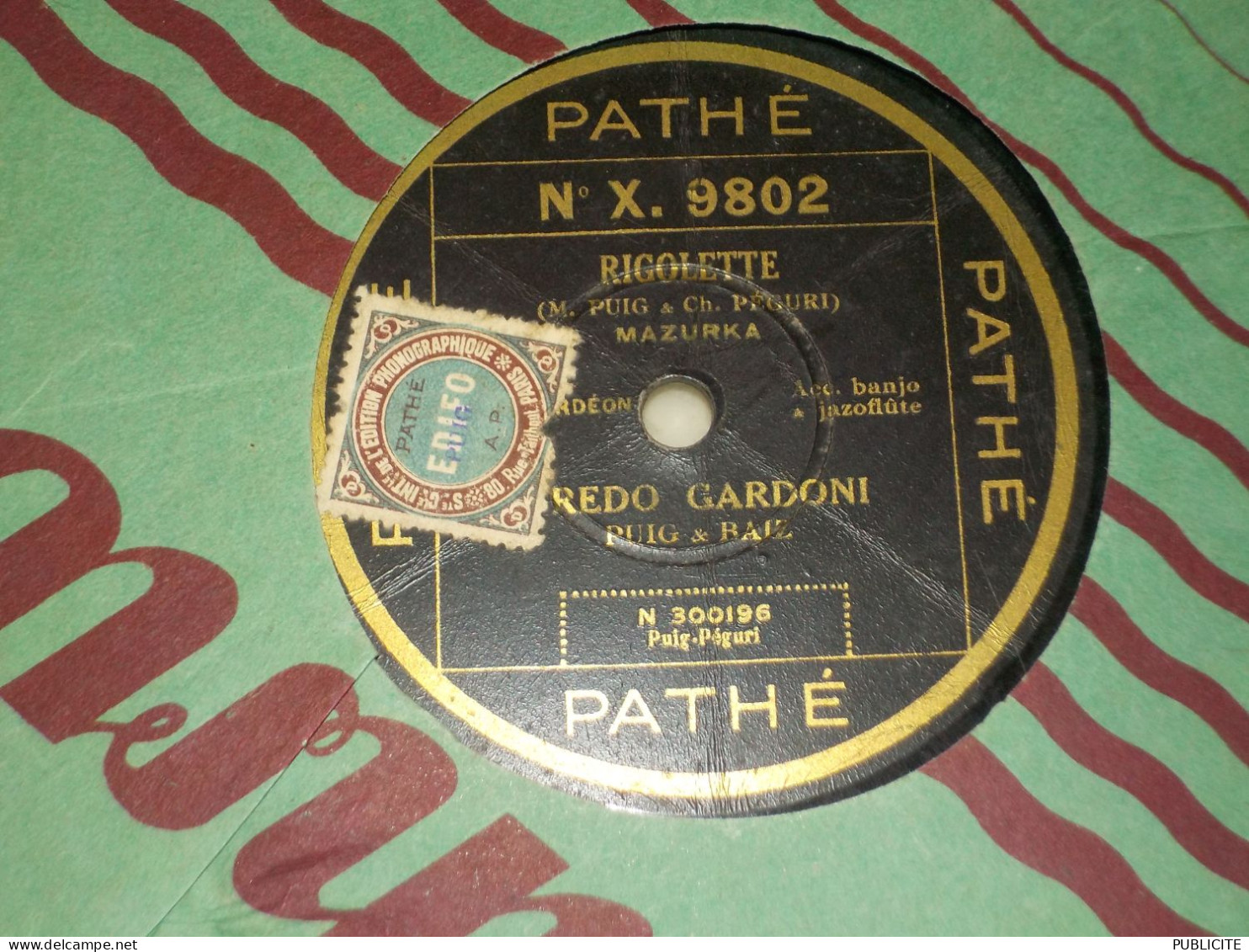 DISQUE 78 TOURS DE FREDO GARDONI 1932 - 78 Rpm - Gramophone Records