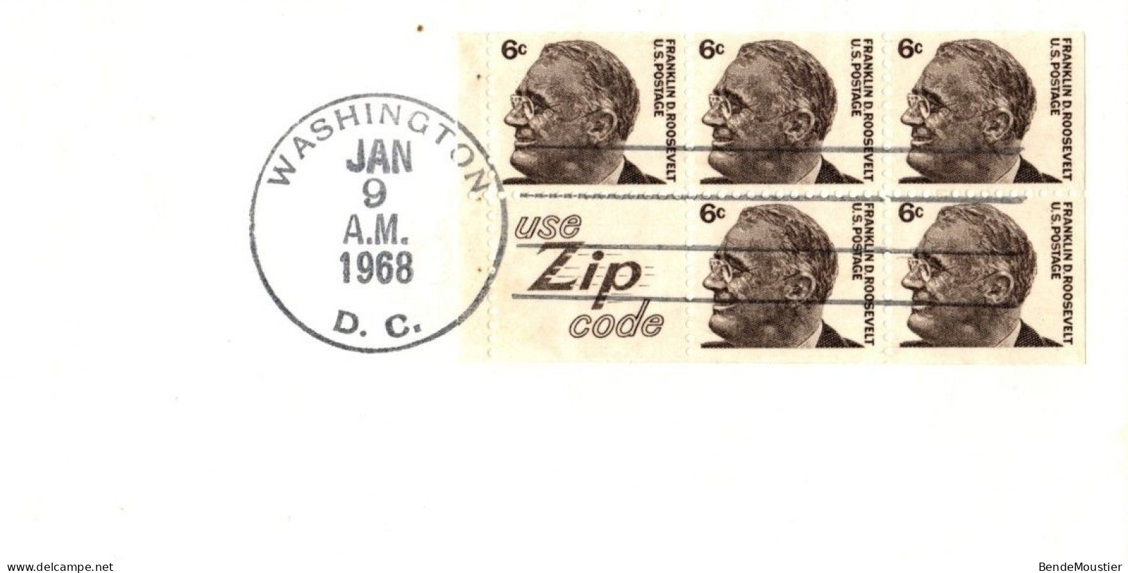 (N167) USA Scott # BK 116 // 1284 C (Slogan 5) Use Zip Code  - Washington D.C. 9 Jan 1968. - Lettres & Documents