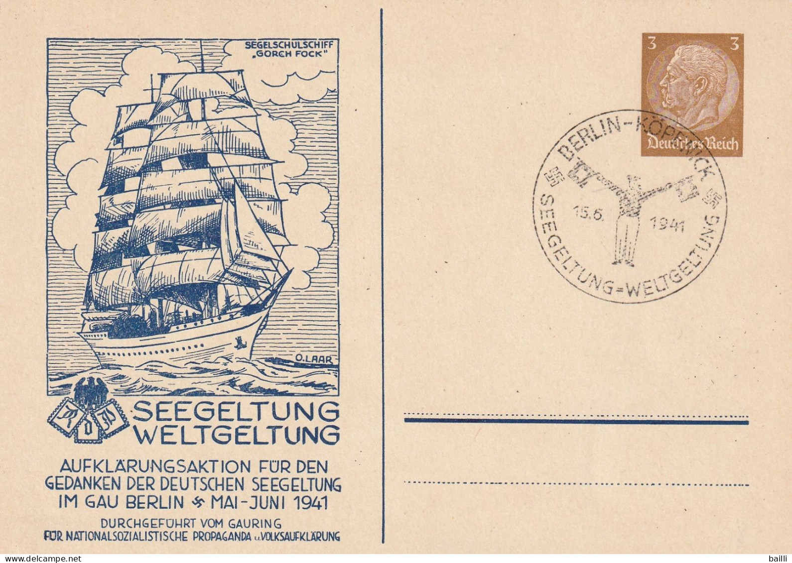 Allemagne Entier Postal Illustré Berlin -Köpenick 1941 - Entiers Postaux Privés