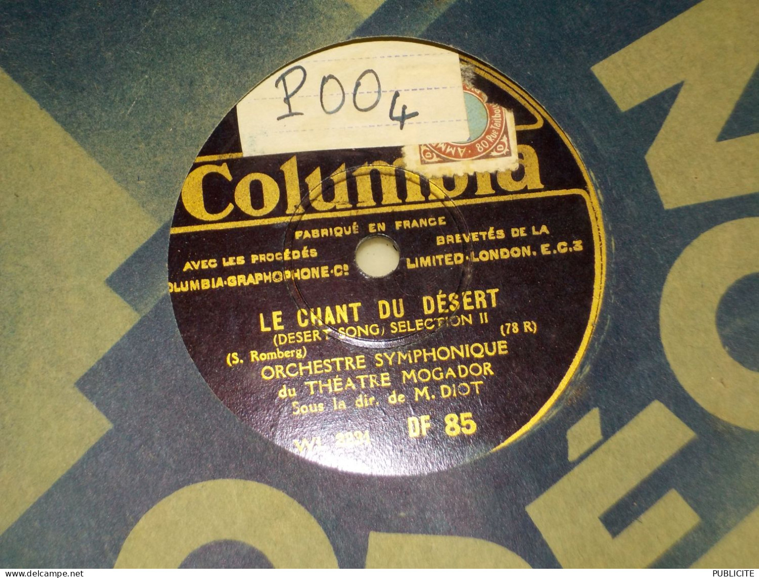 DISQUE 78 TOURS ORCHESTRE SYMPHONIQUE THEATRE MOGADOR - 78 Rpm - Schellackplatten