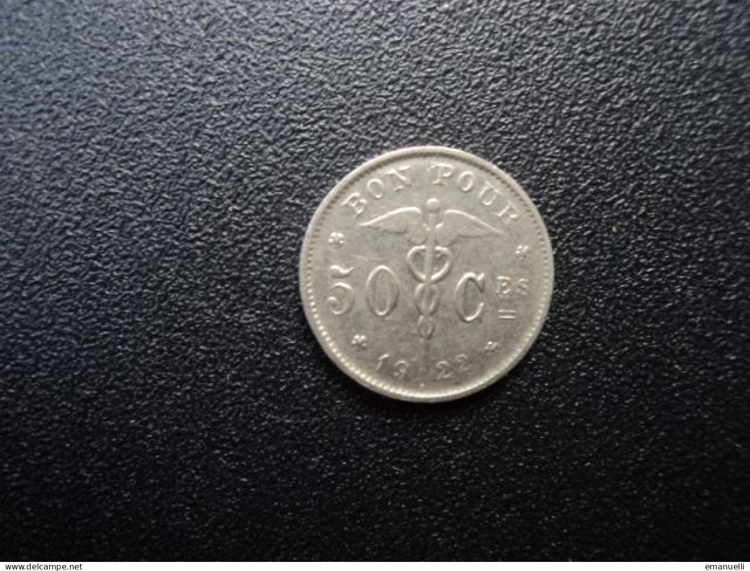 BELGIQUE : 50 CENTIMES  1922    KM 87     SUP - 50 Cents