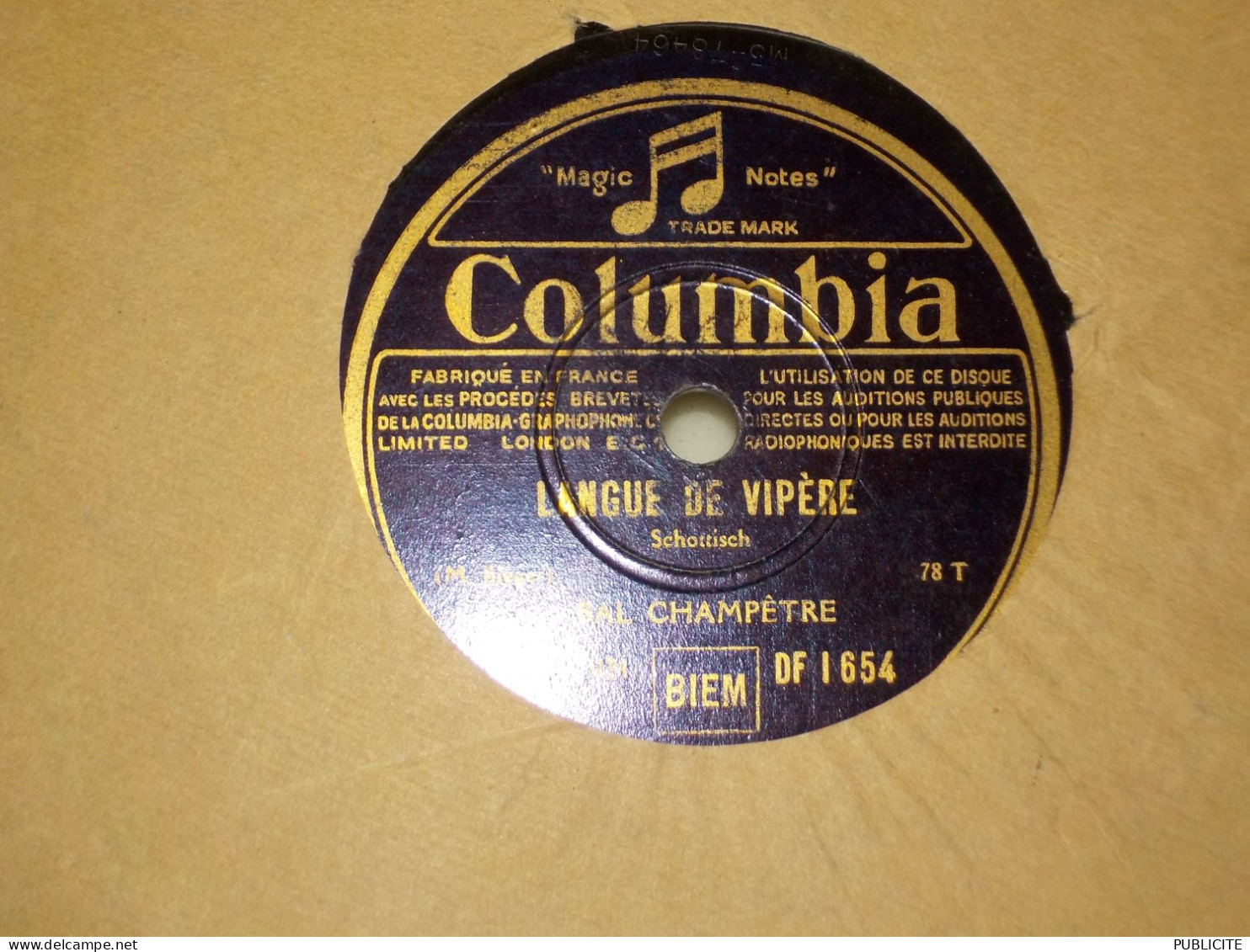 DISQUE VYNIL 78 TOURS VALSE BAL CHAMPETRE - 78 Rpm - Schellackplatten