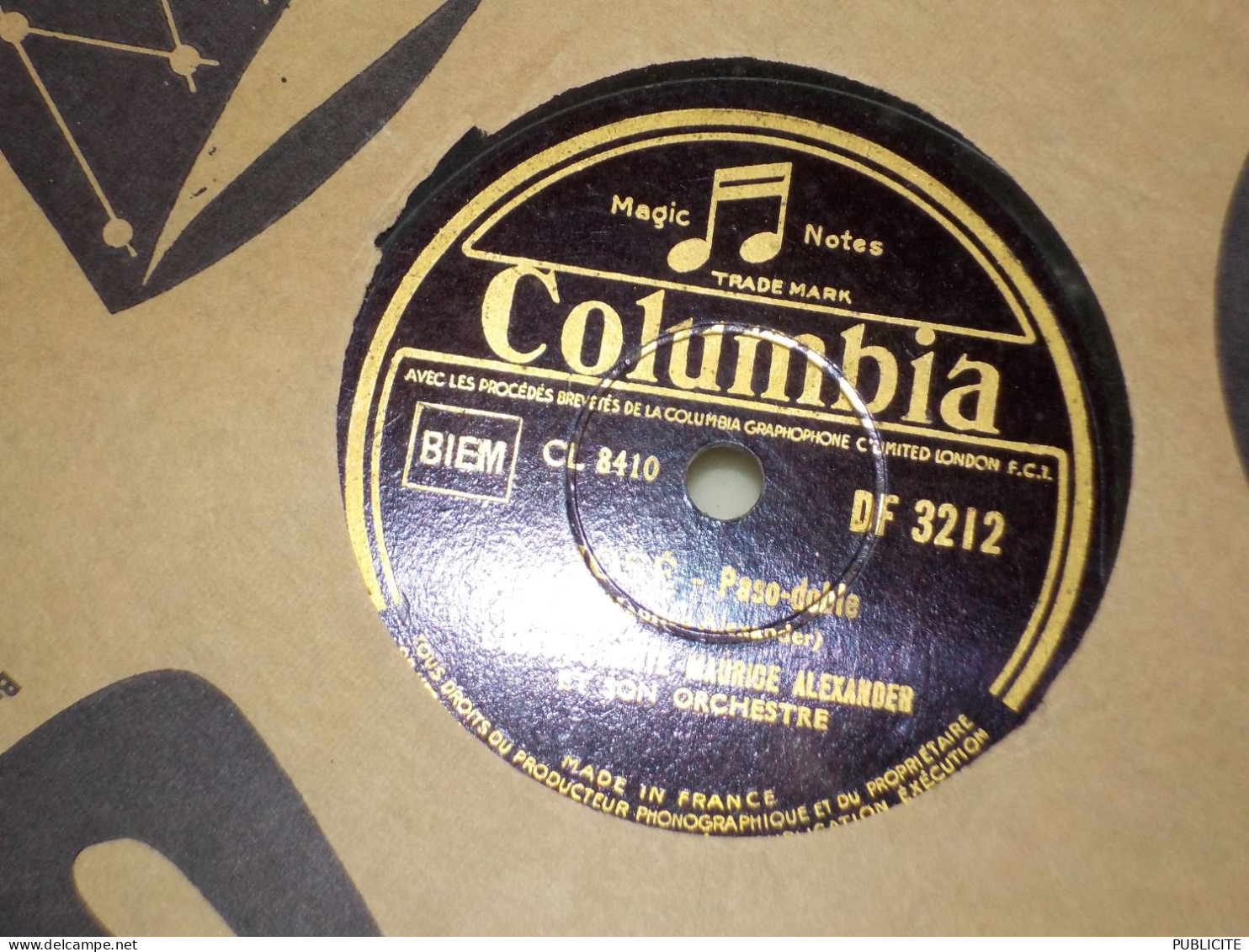 DISQUE VYNIL 78 TOURS PASO DOBLE ET VALSE ACCORDEON MAURICE ALEXANDER 1947 - 78 T - Disques Pour Gramophone
