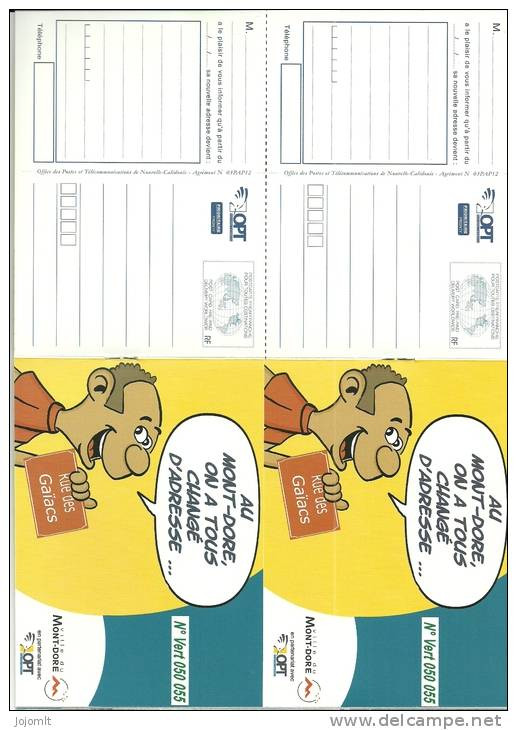 Nouvelle Calédonie - PAP X4pc  Prêt-à-poster Postal Stationery 2007 Livret Entier Changement Adresse MT Dore Neuf TTB - Prêt-à-poster