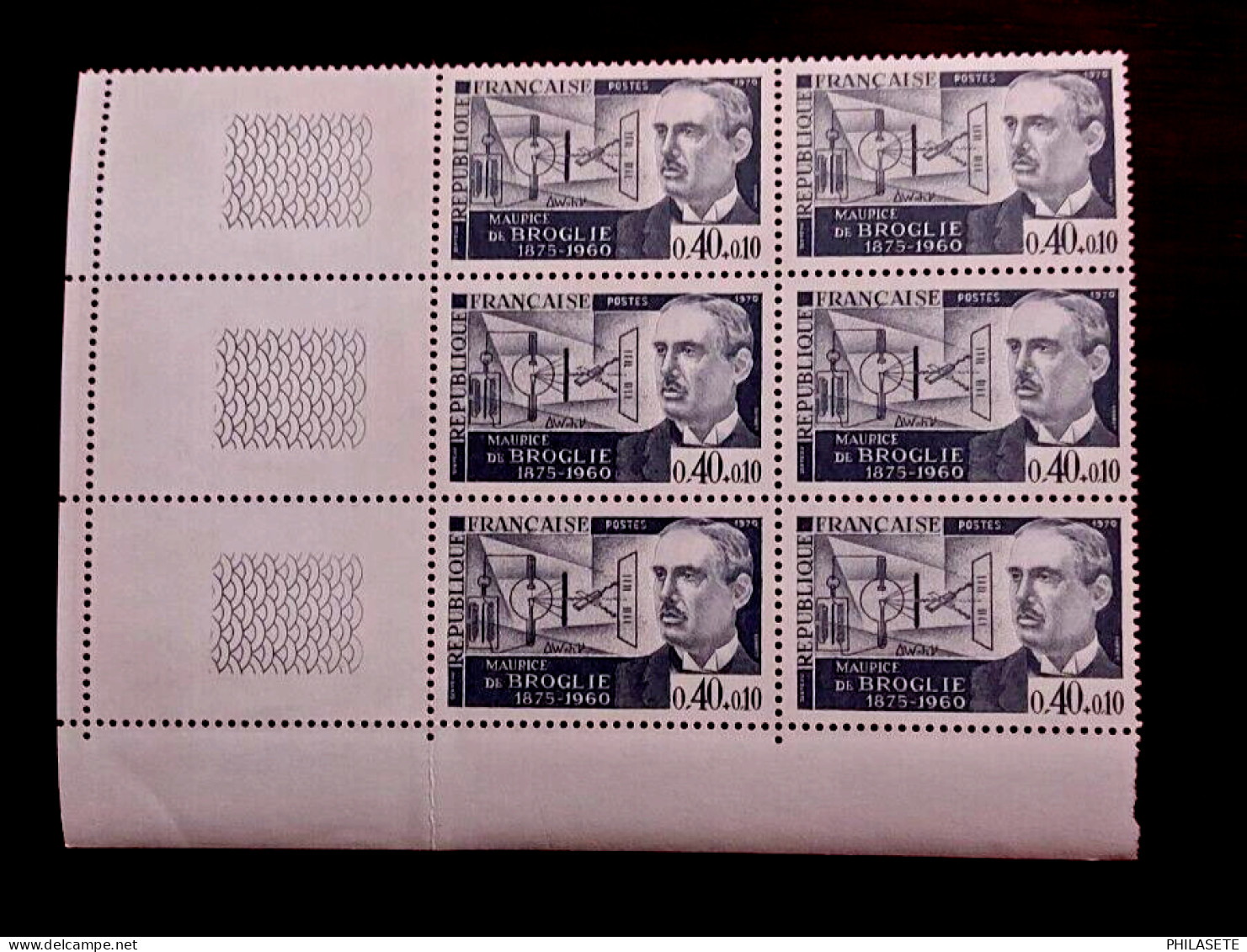 France 1970 Bloc De 6 Timbres N** YT N° 1627 Maurice De Broglie - Feuilles Complètes