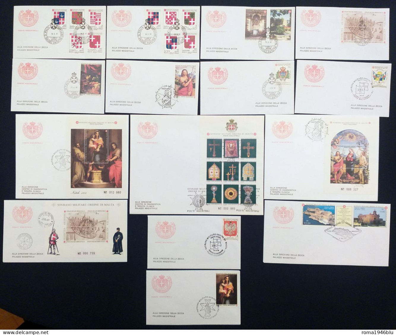 SMOM 1991 FDC Annata Completa  / Complete Year Set O/Used VF - Malta (Orde Van)