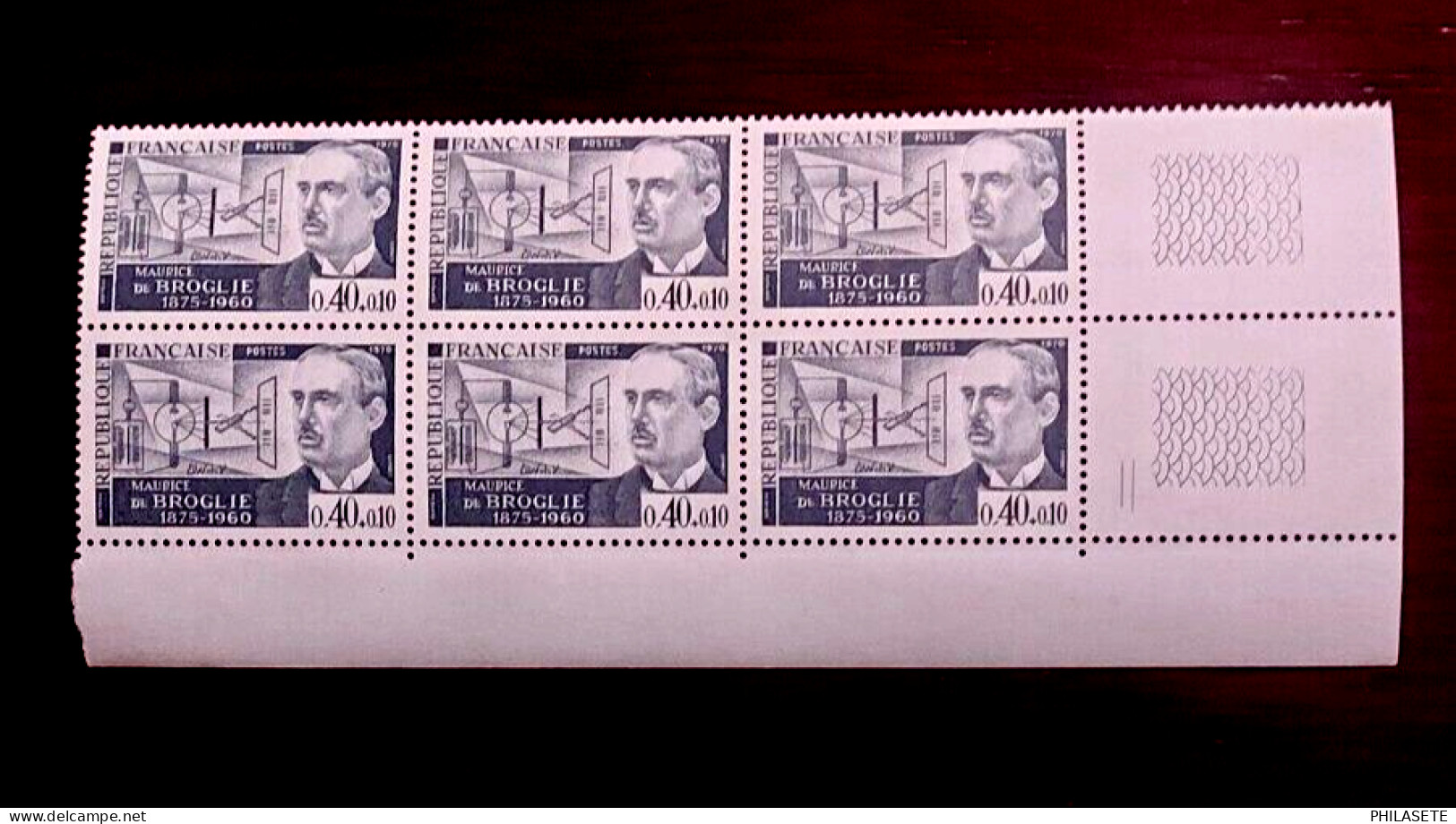 France 1970 Bloc De 6 Timbres N** YT N° 1627 Maurice De Broglie - Feuilles Complètes