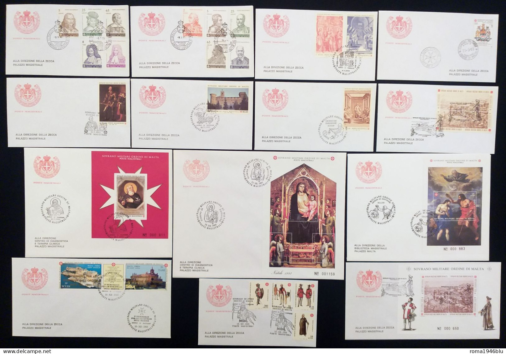 SMOM 1993 FDC Annata Completa  / Complete Year Set O/Used VF - Sovrano Militare Ordine Di Malta