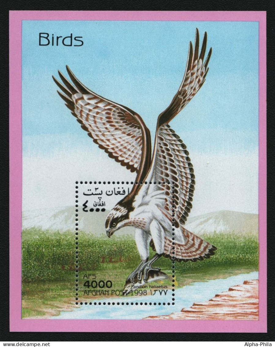 Afghanistan 1998 - Mi-Nr. Block 105 ** - MNH - Vögel / Birds - Afganistán