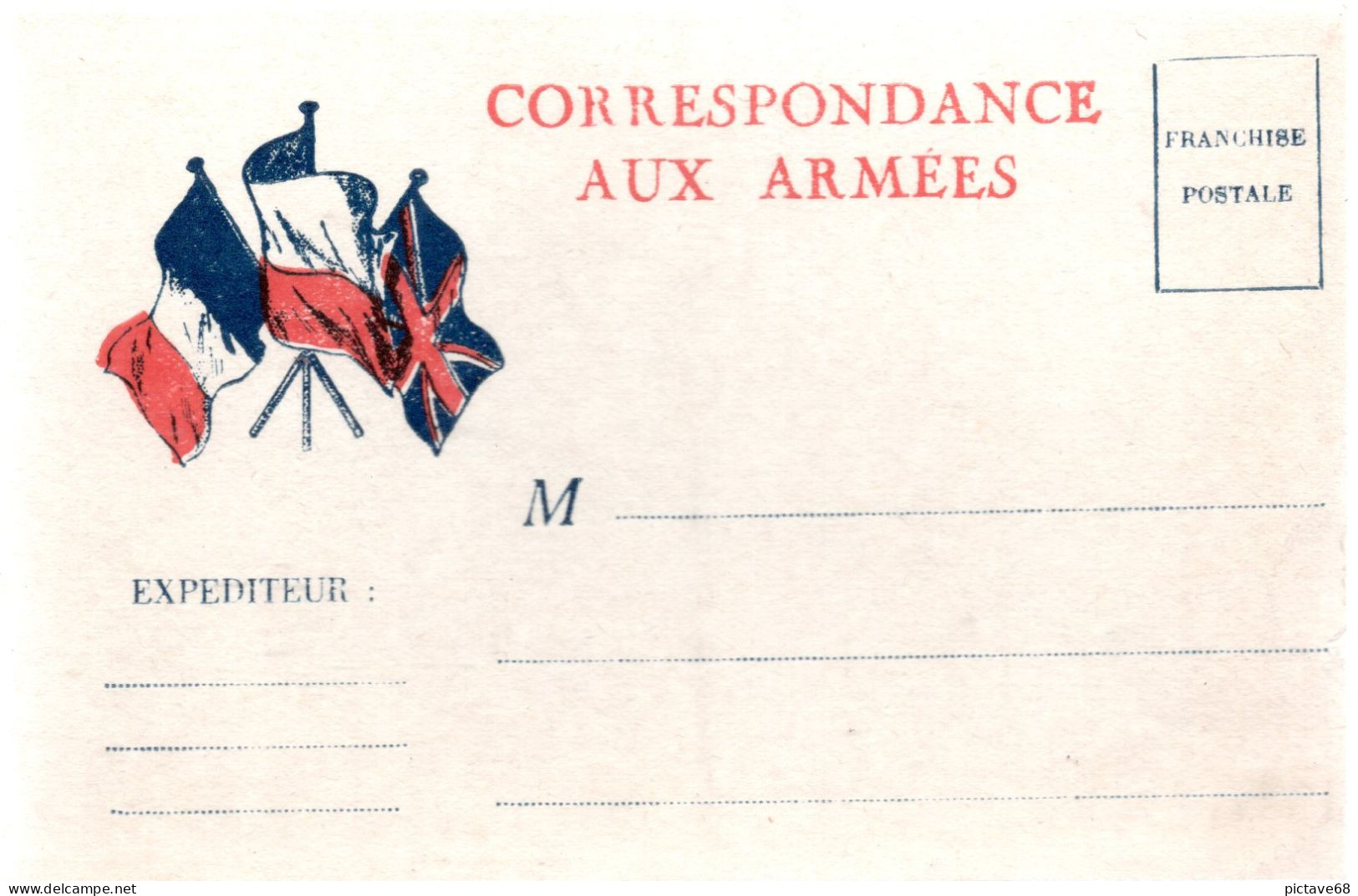 FRANCE / ENTIER POSTAL / CARTE CORRESPONDANCE AUX ARMEES NEUVE - Letter Cards