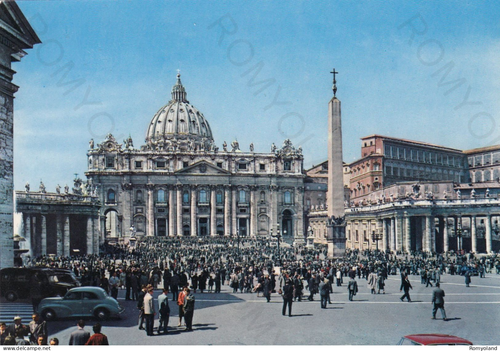 CARTOLINA  CITTA' DEL VATICANO-PIAZZA E BASILICA S.PIETRO-MEMORIA,CULTURA,IMPERO ROMANO,BELLA ITALIA,NON VIAGGIATA - Vaticano