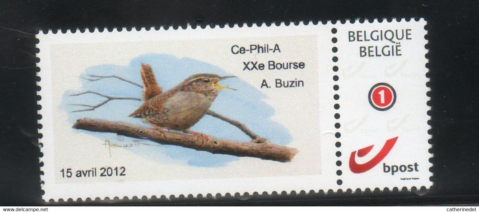 Duostamp / Mystamp : Buzin - Troglodyte Mignon - Ce-Phil-A (Auvelais) - Timbre Autocollant - 2012 - Andere & Zonder Classificatie