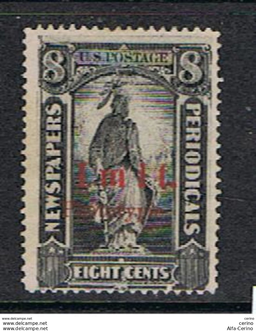 U.S.A.:  1875/85  NEWSPAPER  WHIT  OVERPRINT  " I M I T.  Fototype "  -  8 C. UNUSED  STAMP  -  YV/TELL. (10) - Dagbladzegels