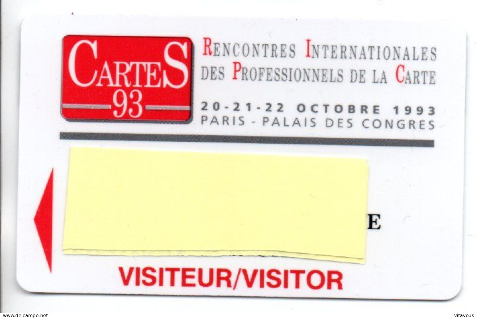 Carte Salon CarteS 93  France Paris Card  Magnétique Karte TBE (F 618) - Ausstellungskarten