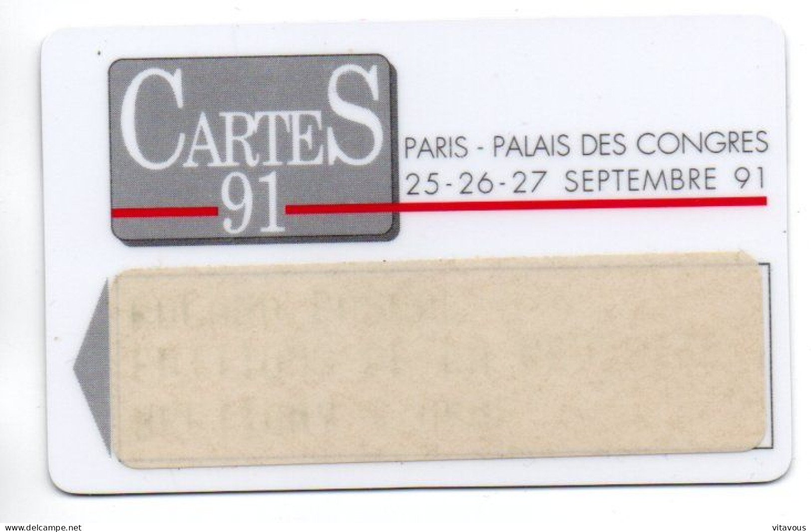 Carte Salon CarteS 91  France Paris Card  Magnétique Karte TBE (F 621) - Ausstellungskarten