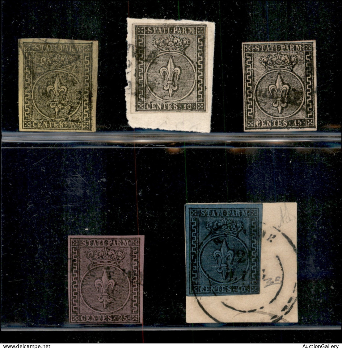 Antichi Stati Italiani - Parma - 1852 - Prima Emissione (1/5) - Serie Completa Usata - Cert. R. Diena - Other & Unclassified