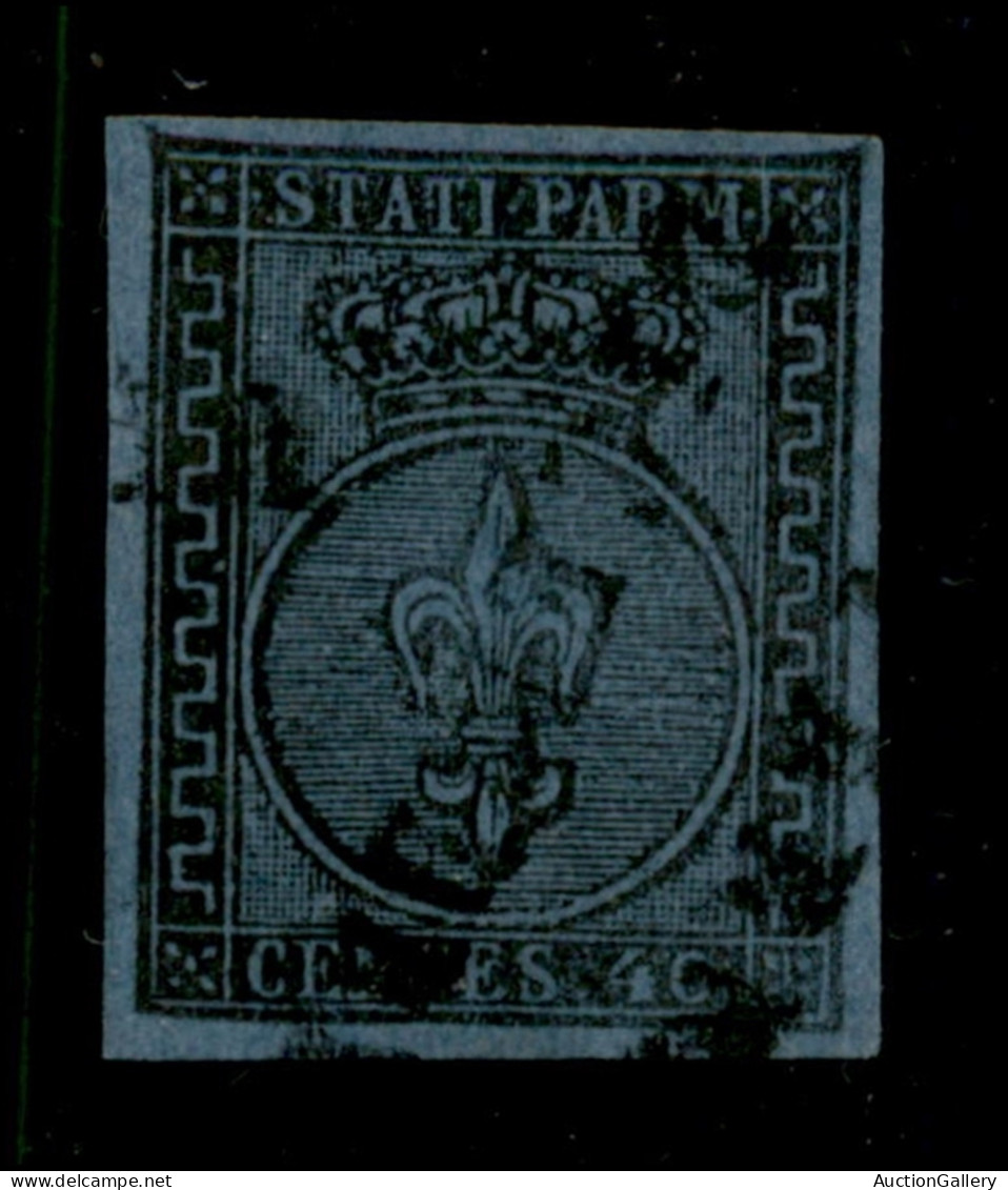 Antichi Stati Italiani - Parma - 1852 - 40 Cent (5) Usato - Cert. R. Diena - Altri & Non Classificati