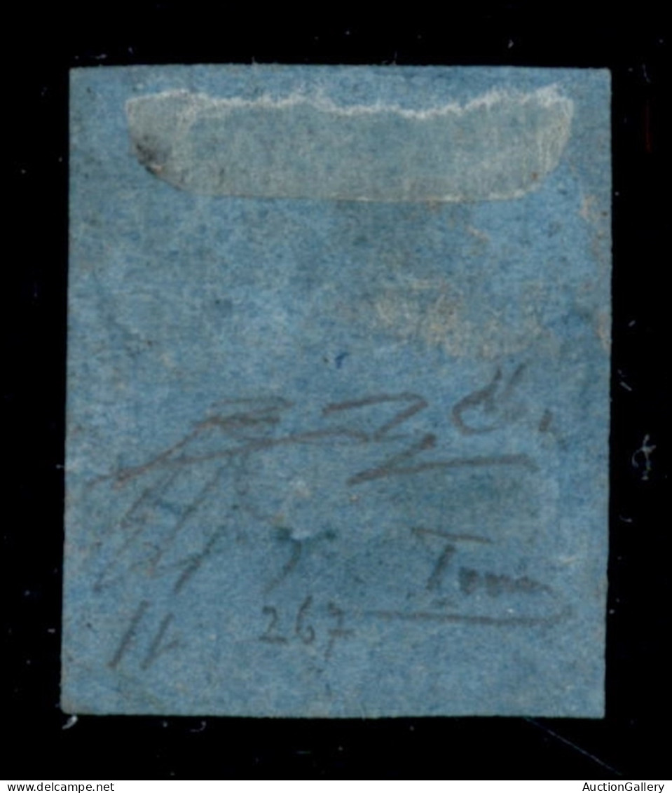 Antichi Stati Italiani - Parma - 1852 - 40 Cent Azzurro Chiaro (5a) - Usato - Cert. R. Diena - Sonstige & Ohne Zuordnung